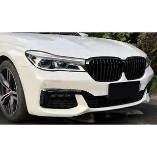 Kidney Grilles 1 Bar (2016-2019, Gloss Black) BMW 7 Series G11/G12 2015-2022 photo 1