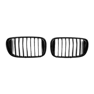 Kidney Grilles 1 Bar (2016-2019, Gloss Black) BMW 7 Series G11/G12 2015-2022 photo 3