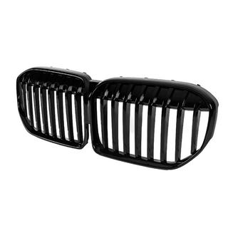 Kidney Grilles 1 Bar (2019-2022, Gloss Black) BMW 7 Series G11/G12 2015-2022 photo 4