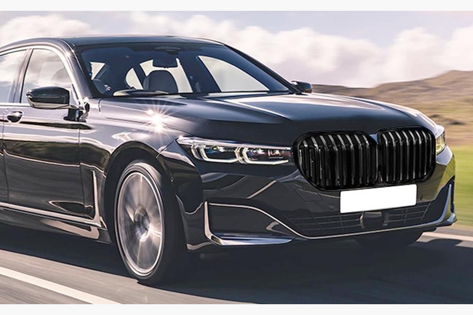 BMW 7 Series G11/G12 2015-2022 Kidney Grilles 1 Bar (2019-2022, Gloss Black) Photo 2