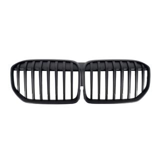 Kidney Grilles 1 Bar (2019-2022, Matte Black) BMW 7 Series G11/G12 2015-2022 photo 2