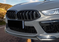 BMW 8 Series G14/G15/G16 2018- Kidney Grilles M-Look (2018-2022, Gloss Black) photo 1