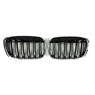 Kidney Grilles M-Look (2015-2019, Gloss Black with Chrome Trim) BMW X1 F48 2015-2022 photo 2