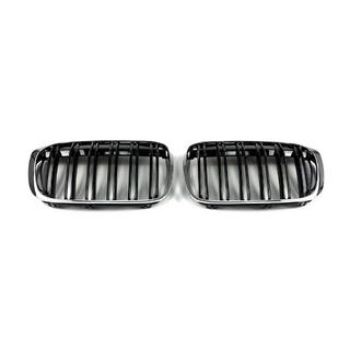 Kidney Grilles M-Look (2015-2019, Gloss Black with Chrome Trim) BMW X1 F48 2015-2022 photo 4