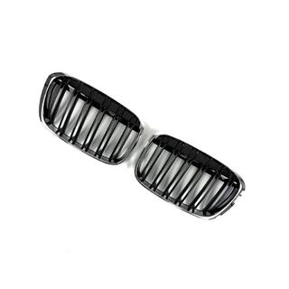 Kidney Grilles M-Look (2015-2019, Gloss Black with Chrome Trim) BMW X1 F48 2015-2022 photo 3