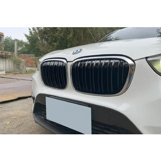 Kidney Grilles M-Look (2015-2019, Gloss Black with Chrome Trim) BMW X1 F48 2015-2022 photo 1