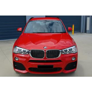 Kidney Grilles M-Look (2014-2018, Gloss Black with Chrome Trim) BMW X3 F25 2011-2018 photo 1