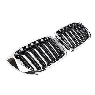 Kidney Grilles M-Look (2014-2018, Gloss Black with Chrome Trim) BMW X3 F25 2011-2018 photo 2