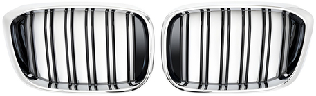 BMW X3 G01 2018- Kidney Grilles M-Look (2018-2021, Gloss Black with Chrome Trim) photo 2