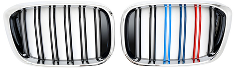 BMW X3 G01 2018- Kidney Grilles M-Look (2018-2021, M-Color with Chrome Trim) photo 2