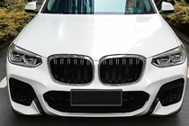 BMW X4 G02 2018- Kidney Grilles M-Look (2018-2021, Gloss Black with Chrome Trim) photo 1