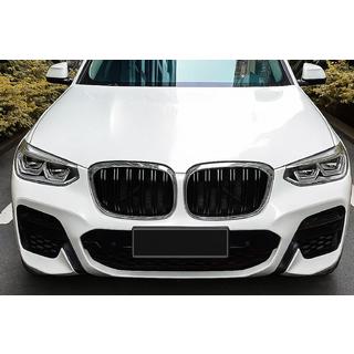Kidney Grilles M-Look (2018-2021, Gloss Black with Chrome Trim) photo 1