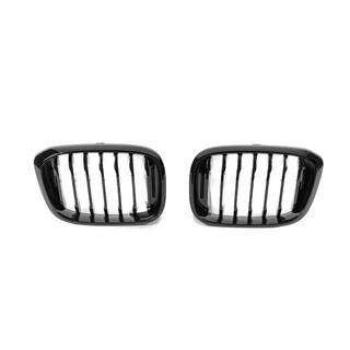 Kidney Grilles 1 Bar (2018-2021, Gloss Black) BMW X3 G01 2018- photo 4