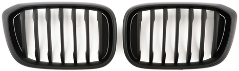BMW X3 G01 2018- Kidney Grilles 1 Bar (2018-2021, Matte Black) photo 2