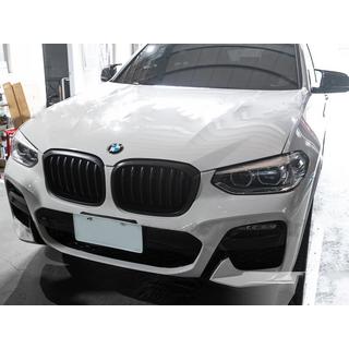 Kidney Grilles 1 Bar (2018-2021, Matte Black) BMW X3 G01 2018- photo 1