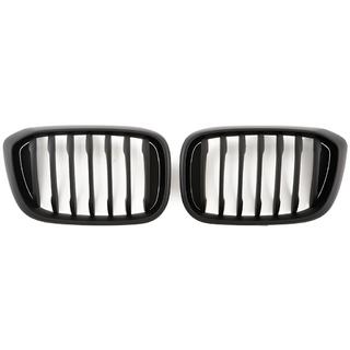 Kidney Grilles 1 Bar (2018-2021, Matte Black) BMW X3 G01 2018- photo 2