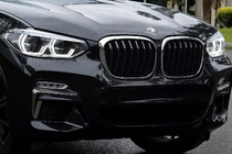 BMW X3 G01 2018- Kidney Grilles 1 Bar (2018-2021, Gloss Black with Chrome Trim) photo 1