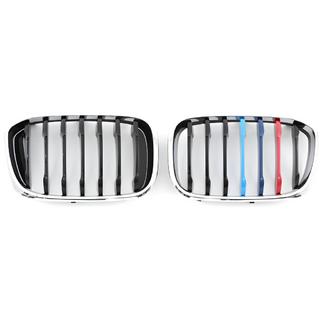 Kidney Grilles 1 Bar (2018-2021, M-Color with Chrome Trim) BMW X3 G01 2018- photo 2