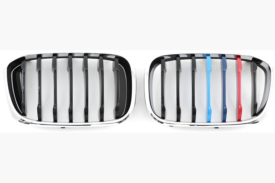 BMW X3 G01 2018- Kidney Grilles 1 Bar (2018-2021, M-Color with Chrome Trim) Photo 2