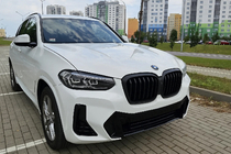 BMW X3 G01 2018- Kidney Grilles 1 Bar (2021+, Matte Black) photo 1