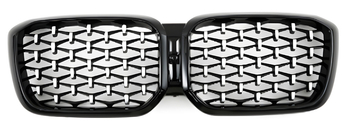 BMW X3 G01 2018- Diamond Silver Kidney Grilles (2021+, black trim) photo 2