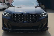 BMW X3 G01 2018- Diamond Silver Kidney Grilles (2021+, black trim) photo 1