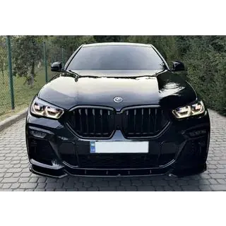 Kidney Grilles 1 Bar (2019-2022, Gloss Black) BMW X6 G06 2019–2027 photo 1