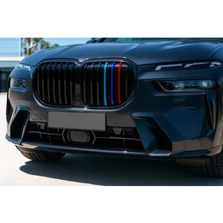 Kidney Grille 1 Bar (2023+, Matte Black) BMW X7 G07 2019- photo 1