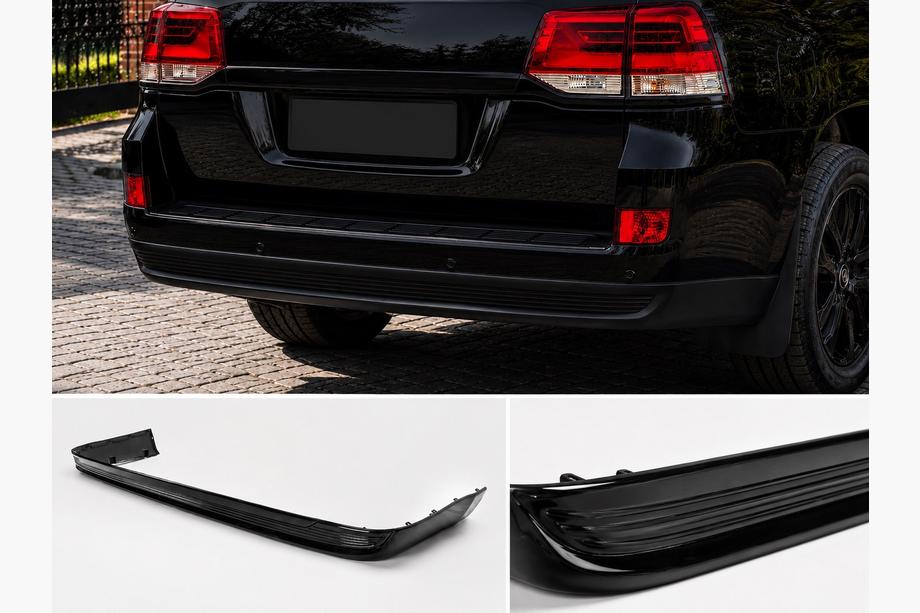 Toyota Land Cruiser 200 2007-2021 Rear diffuser without chrome 2016-2021 (Executive 2019/2021) Black Image