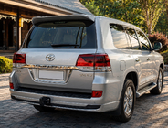 Toyota Land Cruiser 200 2007-2021 Rear valance without chrome 2016↗ (Executive 2019/2021, for towbar) White photo 2