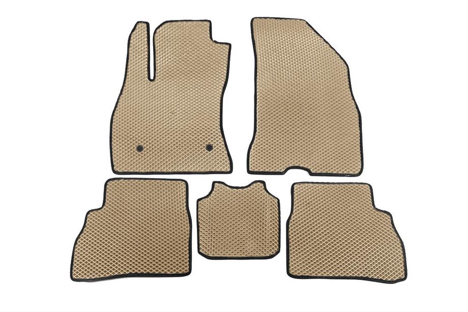 Fiat Doblo II 2010-2022 EVA Floor Mats (Beige) Image