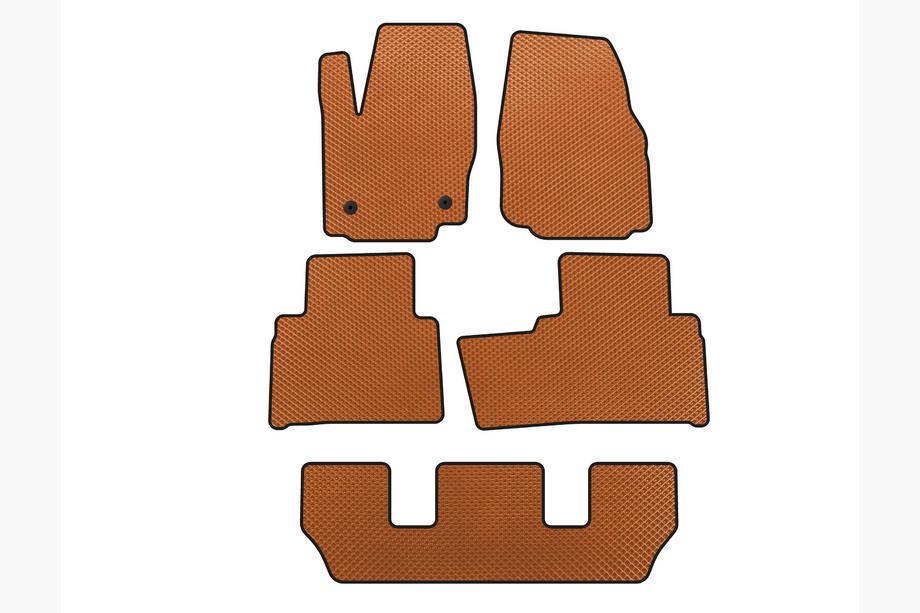 Ford Galaxy 2007-2015 EVA Floor Mats (3 Rows, Orange) Image