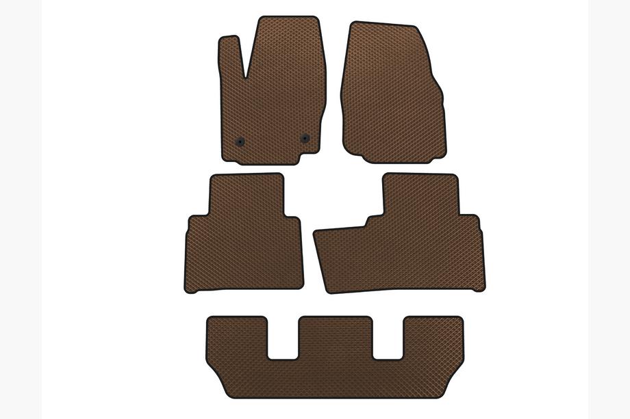 Ford Galaxy 2007-2015 EVA Floor Mats (3 Rows, Brown) Image