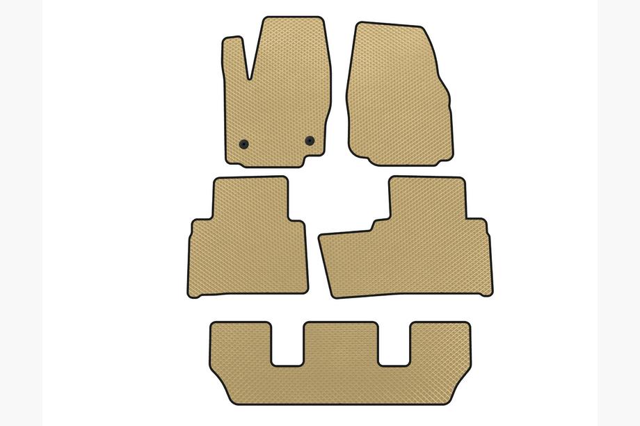 Ford Galaxy 2007-2015 EVA Floor Mats (3 Rows, Beige) Image