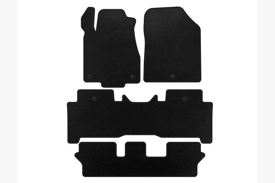 Acura MDX 2007-2013 EVA Floor Mats (3 Rows, Black) Image