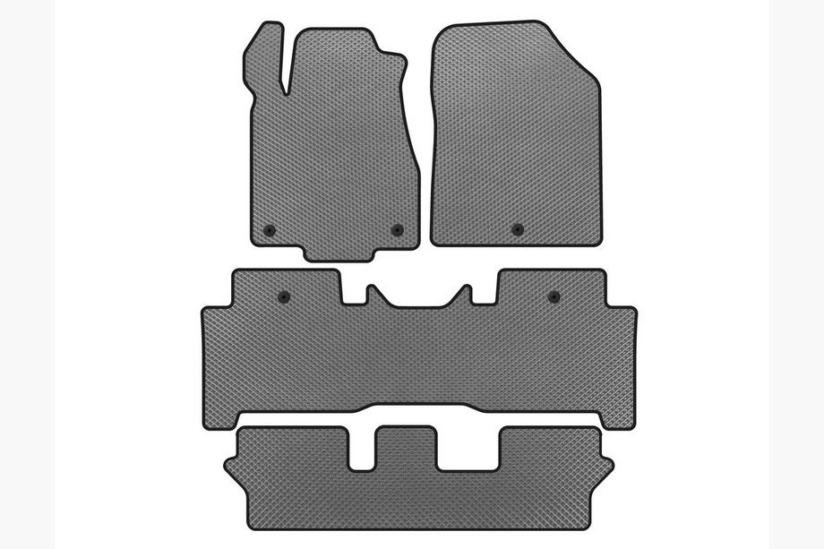 Acura MDX 2007-2013 EVA Floor Mats (3 Rows, Gray) Image