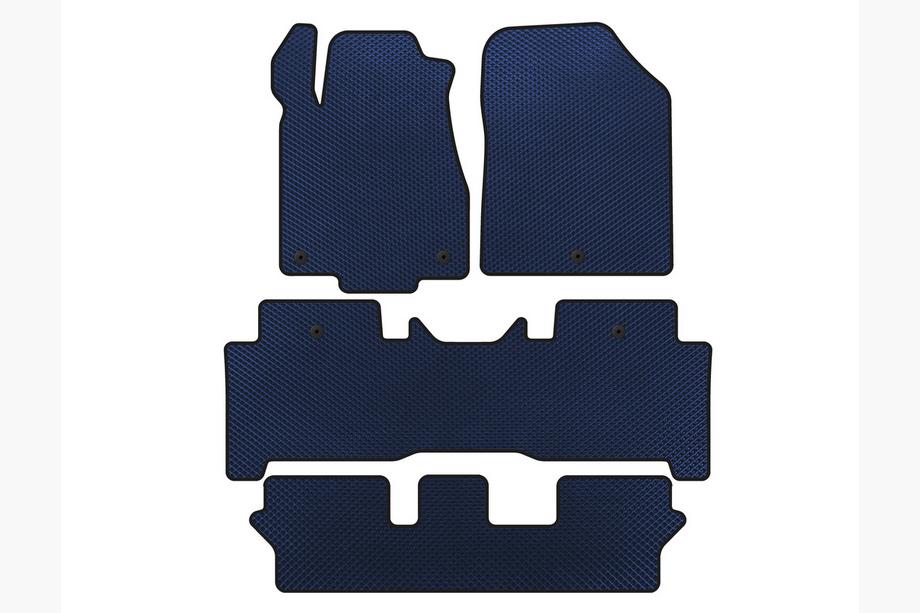 Acura MDX 2007-2013 EVA Floor Mats (3 Rows, Blue) Image