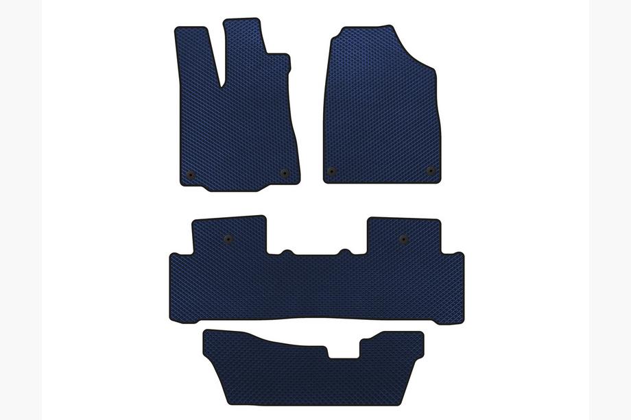 Acura MDX 2013-2020 EVA Floor Mats (3 Rows, Blue) Image