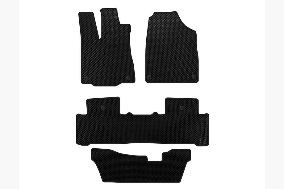 Acura MDX 2013-2020 EVA Floor Mats (3 Rows, Black) Image