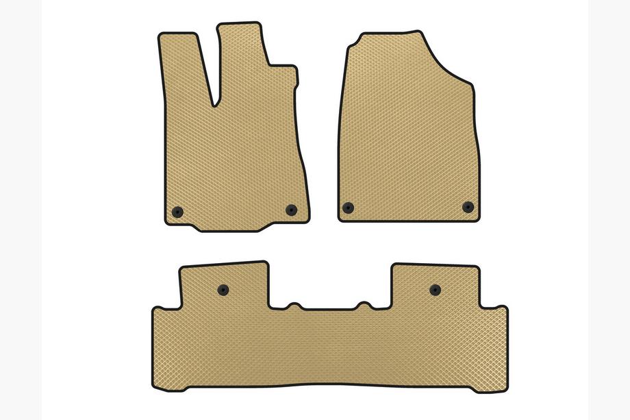 Acura MDX 2013-2020 EVA Floor Mats (2 Rows, Beige) Image