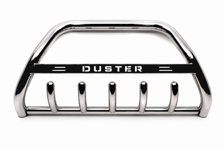 Renault Duster 2008–2017 Bull Bar with Inscription WT004 (Stainless Steel) Photo 3