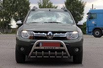 Dacia Duster 2008-2018 Bull Bar with Inscription WT004 (Stainless Steel) photo 3