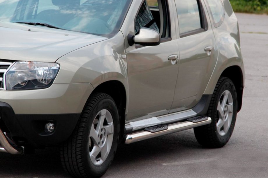 Renault Duster 2008–2017 Side tubes with inserts (2 pcs, stainless steel) Photo 5