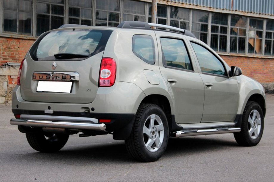 Renault Duster 2008–2017 Side tubes with inserts (2 pcs, stainless steel) Photo 3
