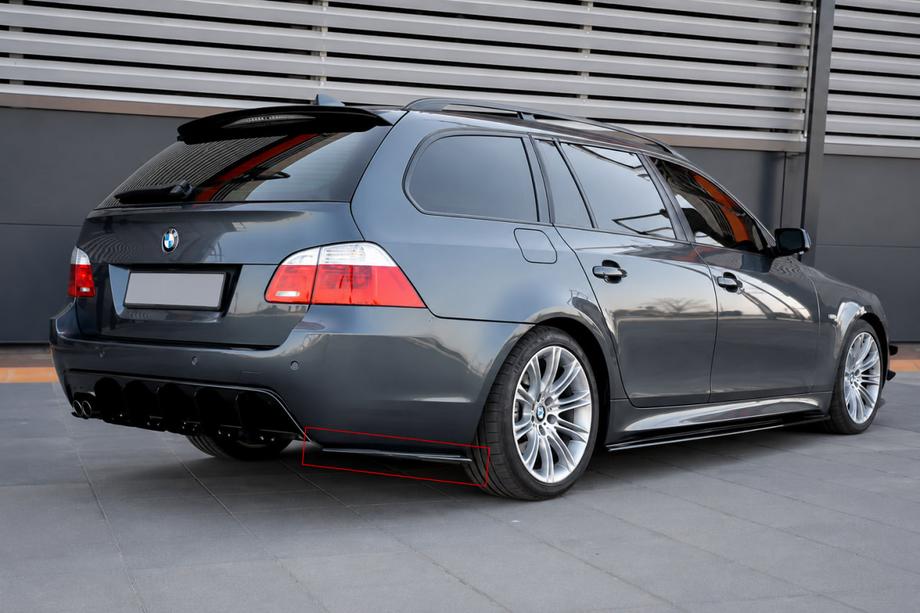 BMW 5 Series E60/E61 2003-2010 Rear Flap Extensions DPT (Gloss Black) Image