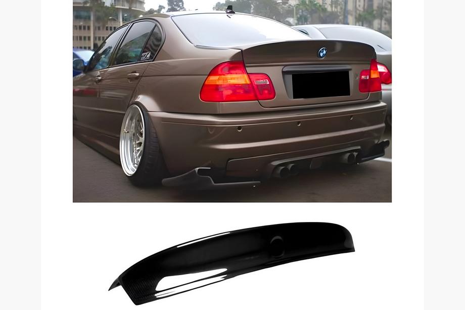 BMW 3 Series E46 1998-2006 Spoiler CSL-Style V1 (for SD, Gloss Black) Image