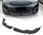 BMW 3 Series G20/G21 2018- Front Lip Spoiler DPT V-2 (for 2022+, M Technic, Gloss Black) photo 1