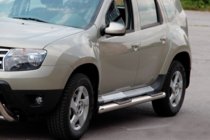 Dacia Duster 2008-2018 Side tubes with inserts (2 pcs, stainless steel) photo 6