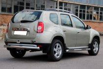Dacia Duster 2008-2018 Side tubes with inserts (2 pcs, stainless steel) photo 4