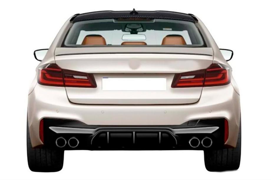 BMW 5 Series G30/G31 2017–2023 DPT rear diffuser (for M-Sport/M5 F90, gloss black) Image